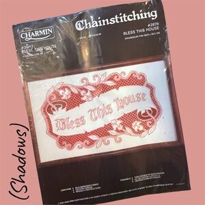 Charmin Chainstitching Bless This House New Old Stock Needlework Kit Unopened